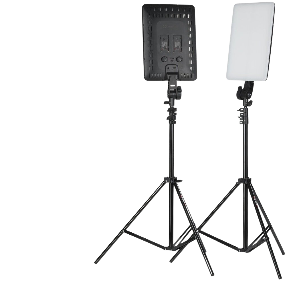 Zestaw lamp LED używany podczas nagrań
