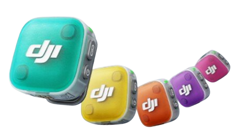 Bezprzewodowe mikrofony DJI używane podczas nagrań