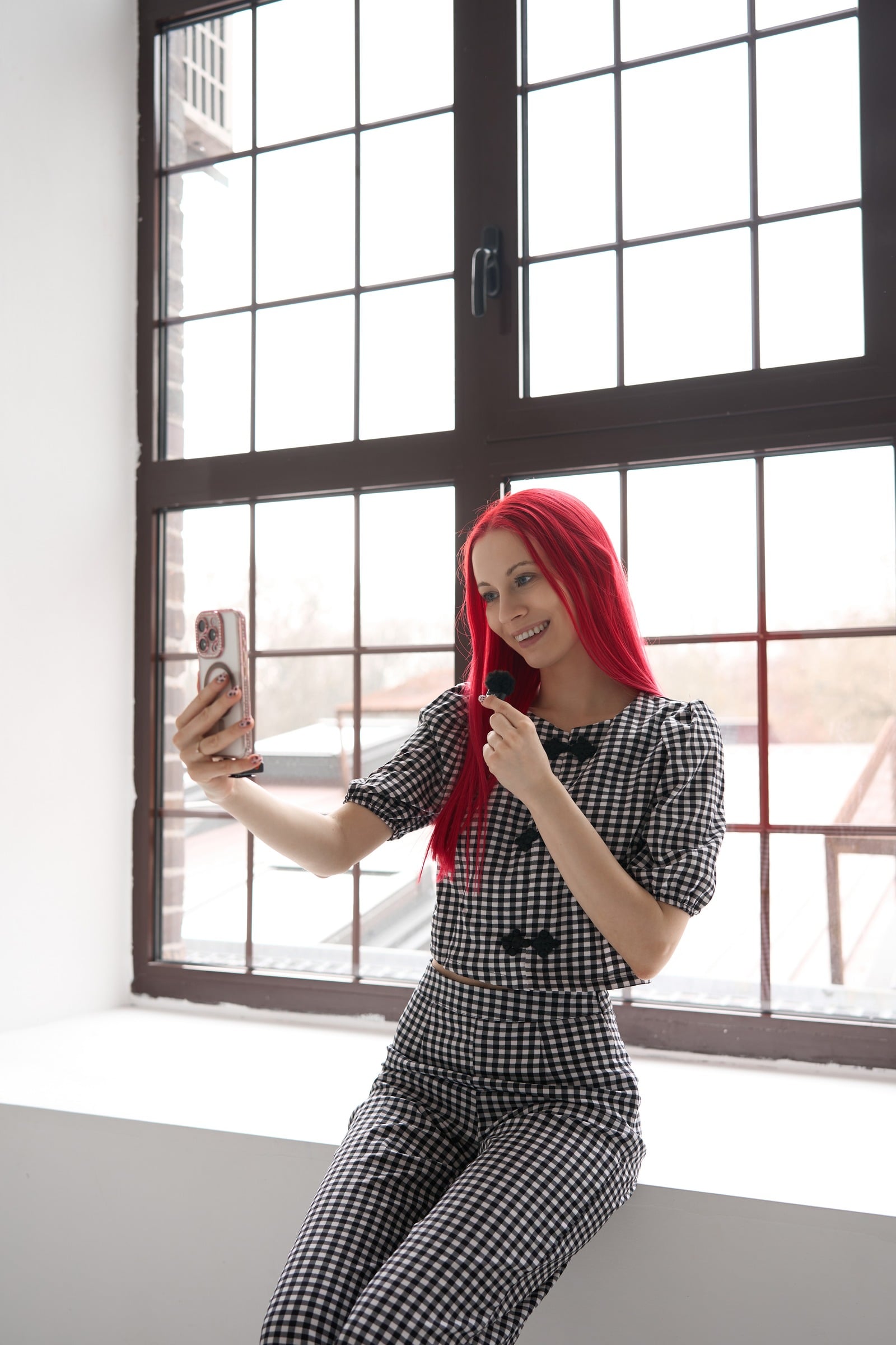 Angelika podczas tworzenia materiału UGC